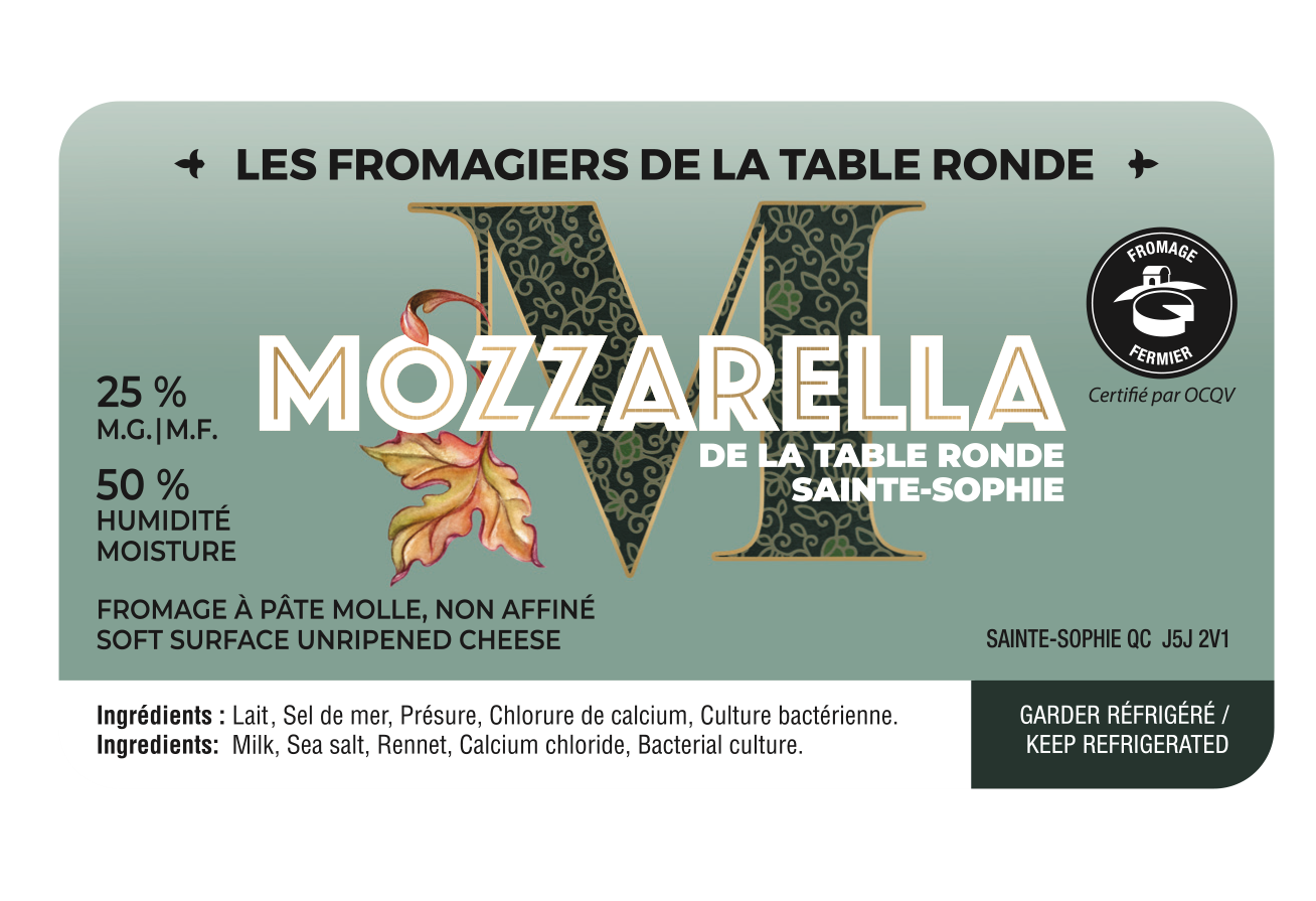 Étiquette - Mozzarella de la Table Ronde